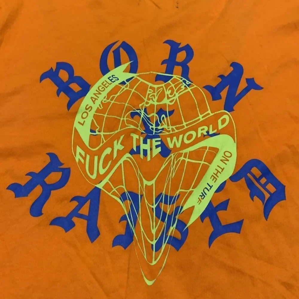 Mens Born X Raised F*** The‎ World Crewneck Shortsleeve T-Shirt - Picture 6 of 7